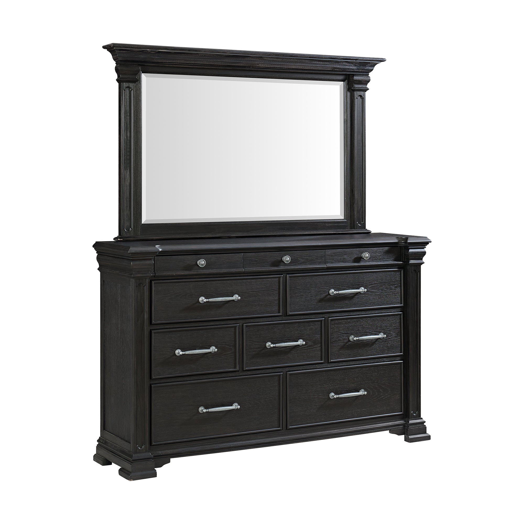 Kings Court Dresser & Mirror Black
