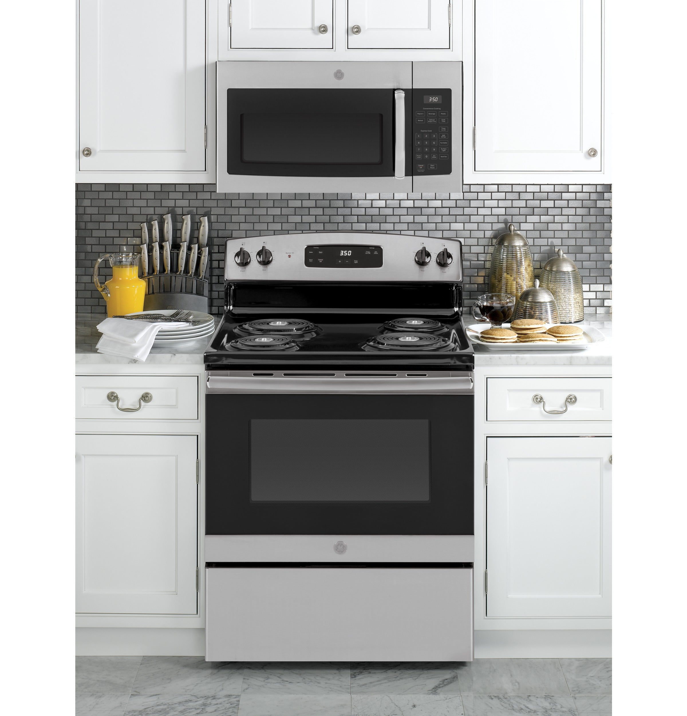 GE STAINLESS MICROWAVE - Pearl Silver|Black - Microwaves - Additional View 2