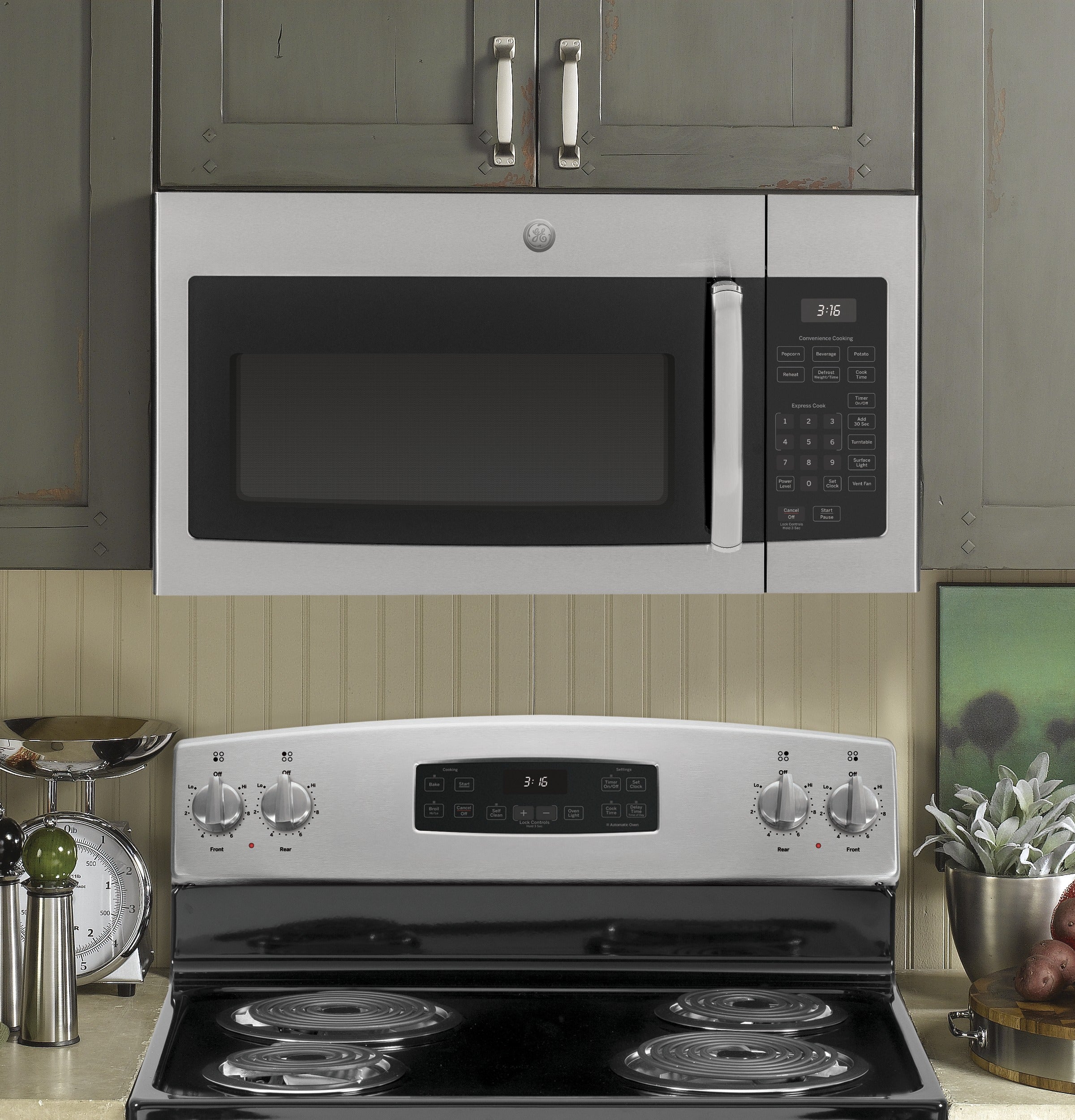 GE STAINLESS MICROWAVE - Pearl Silver|Black - Microwaves - Additional View 5