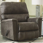 Ashley Furniture - NAVI SMOKE ROCKER RECLINER - Dark Gray Faux Leather - Recliners - Additional View 1