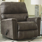 Ashley Furniture - NAVI SMOKE ROCKER RECLINER - Dark Gray Faux Leather - Recliners - Additional View 1