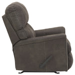 Ashley Furniture - NAVI SMOKE ROCKER RECLINER - Dark Gray Faux Leather - Recliners - Additional View 5