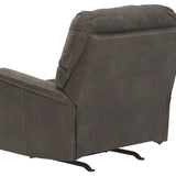 Ashley Furniture - NAVI SMOKE ROCKER RECLINER - Dark Gray Faux Leather - Recliners - Additional View 6