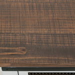 International Furniture Direct - PUEBLO WHITE SOFA TABLE - White|Dark Brown Wood - Tables - Additional View 5
