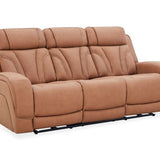 Jacek Leather Power Sofa With Drop Down Table And Immersive