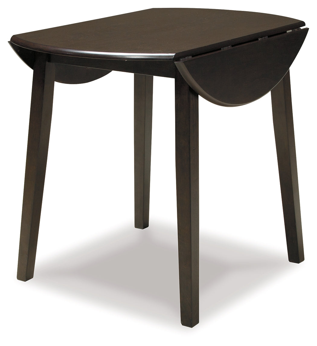 Ashley Furniture - HAMMIS ROUND DROP LEAF DINETTE TABLE - Dark Brown Wood - Tables