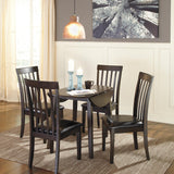 Ashley Furniture - HAMMIS ROUND DROP LEAF DINETTE TABLE - Dark Brown Wood - Tables - Additional View 4