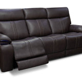 Xara Leather Power Sofa - Earth - Additional View 2