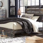 Ashley Furniture - Drystan Queen Panel Bed With Lights - Brown - Beige Wood|Metal - Beds - Additional View 2