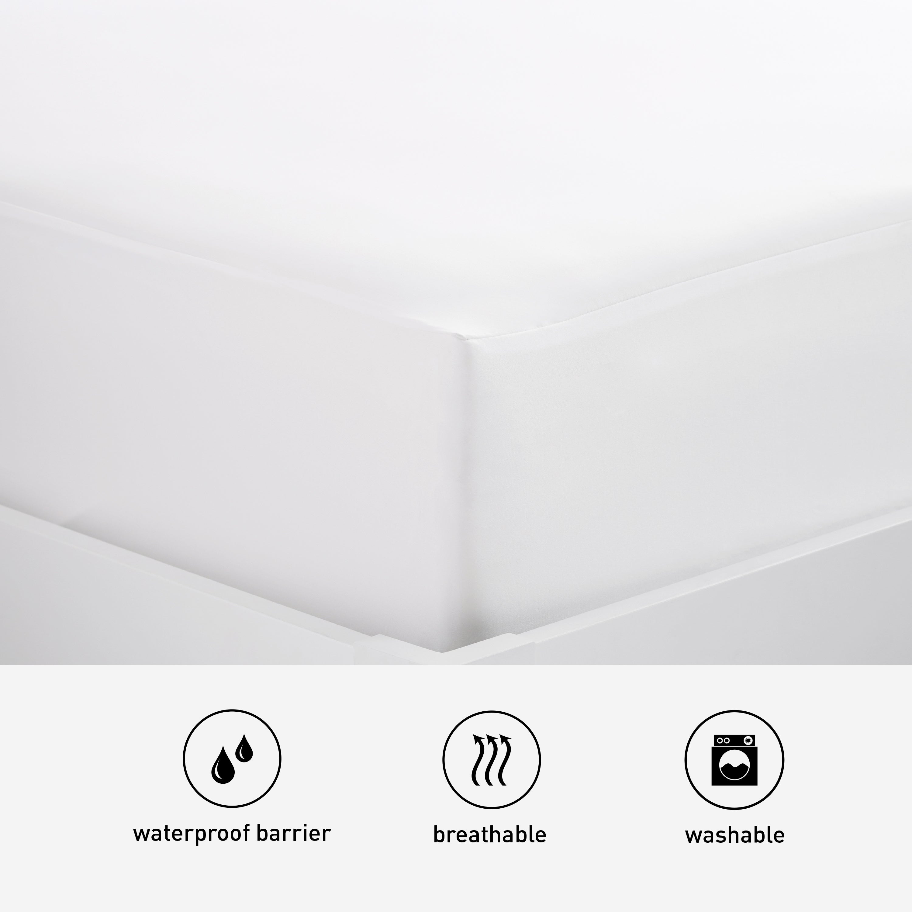 Bedgear - QUEEN MATTRESS SKIN ENCASEMENT - White Fabric - Protectors - Additional View 3