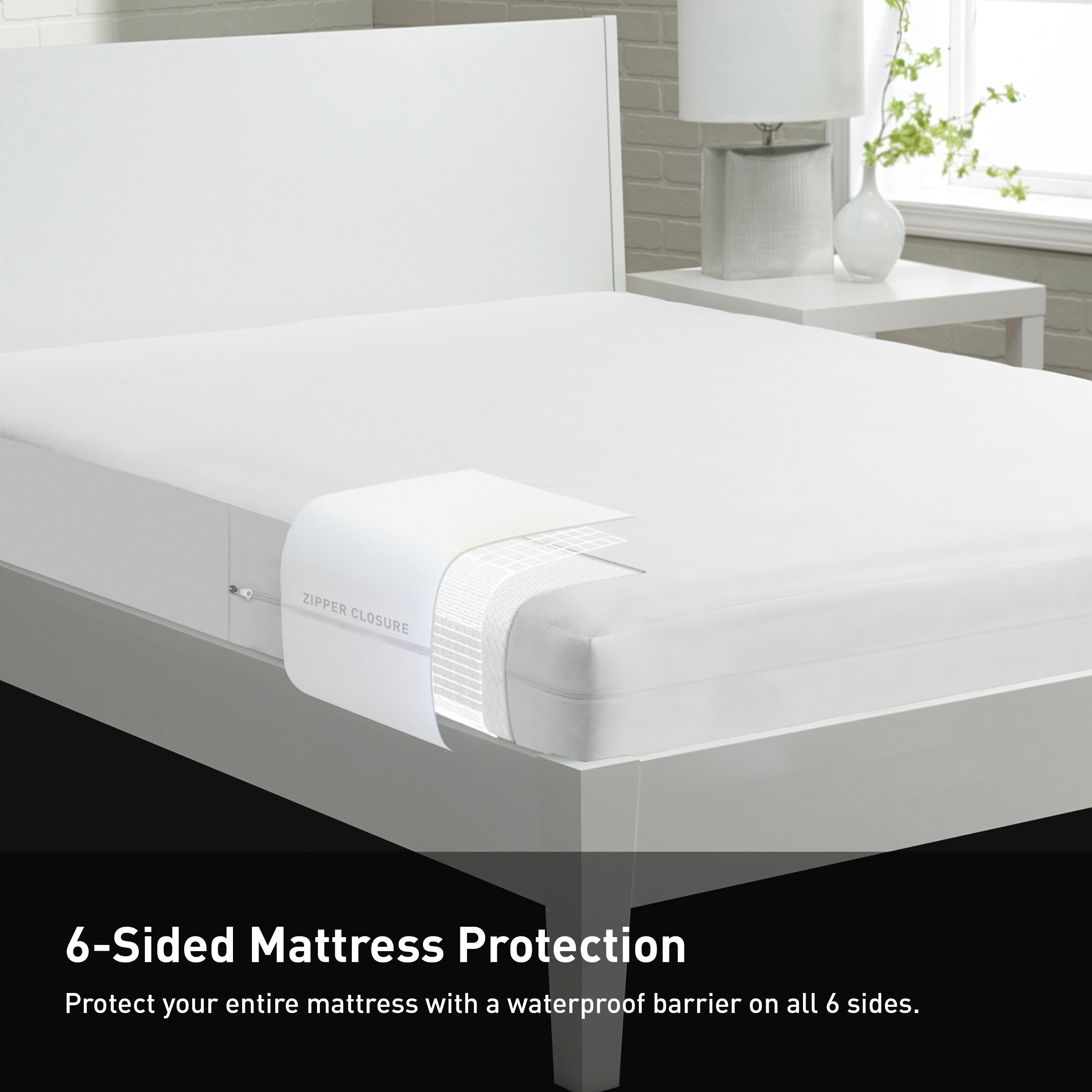 Bedgear - QUEEN MATTRESS SKIN ENCASEMENT - White Fabric - Protectors - Additional View 5