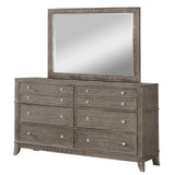 Mindi Brushed Dresser And Mirror - Gray