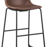 Ashley Furniture - Centiar 30" Barstool - Dark Brown Metal|Leather Match - Stools - Additional View 2