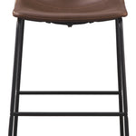 Ashley Furniture - Centiar 30" Barstool - Dark Brown Metal|Leather Match - Stools - Additional View 3