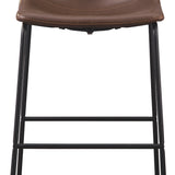 Ashley Furniture - Centiar 30" Barstool - Dark Brown Metal|Leather Match - Stools - Additional View 3