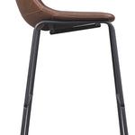 Ashley Furniture - Centiar 30" Barstool - Dark Brown Metal|Leather Match - Stools - Additional View 4