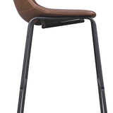 Ashley Furniture - Centiar 30" Barstool - Dark Brown Metal|Leather Match - Stools - Additional View 4