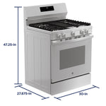 GE WHITE 30" FREE STANDING GAS RANGE - Ranges - Additional View 21