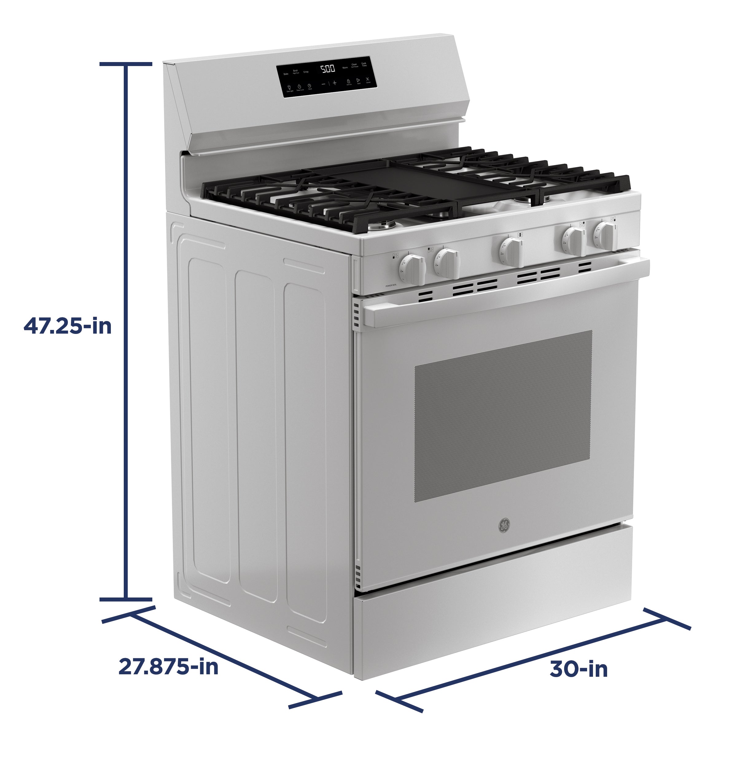 GE WHITE 30" FREE STANDING GAS RANGE - Ranges - Additional View 21