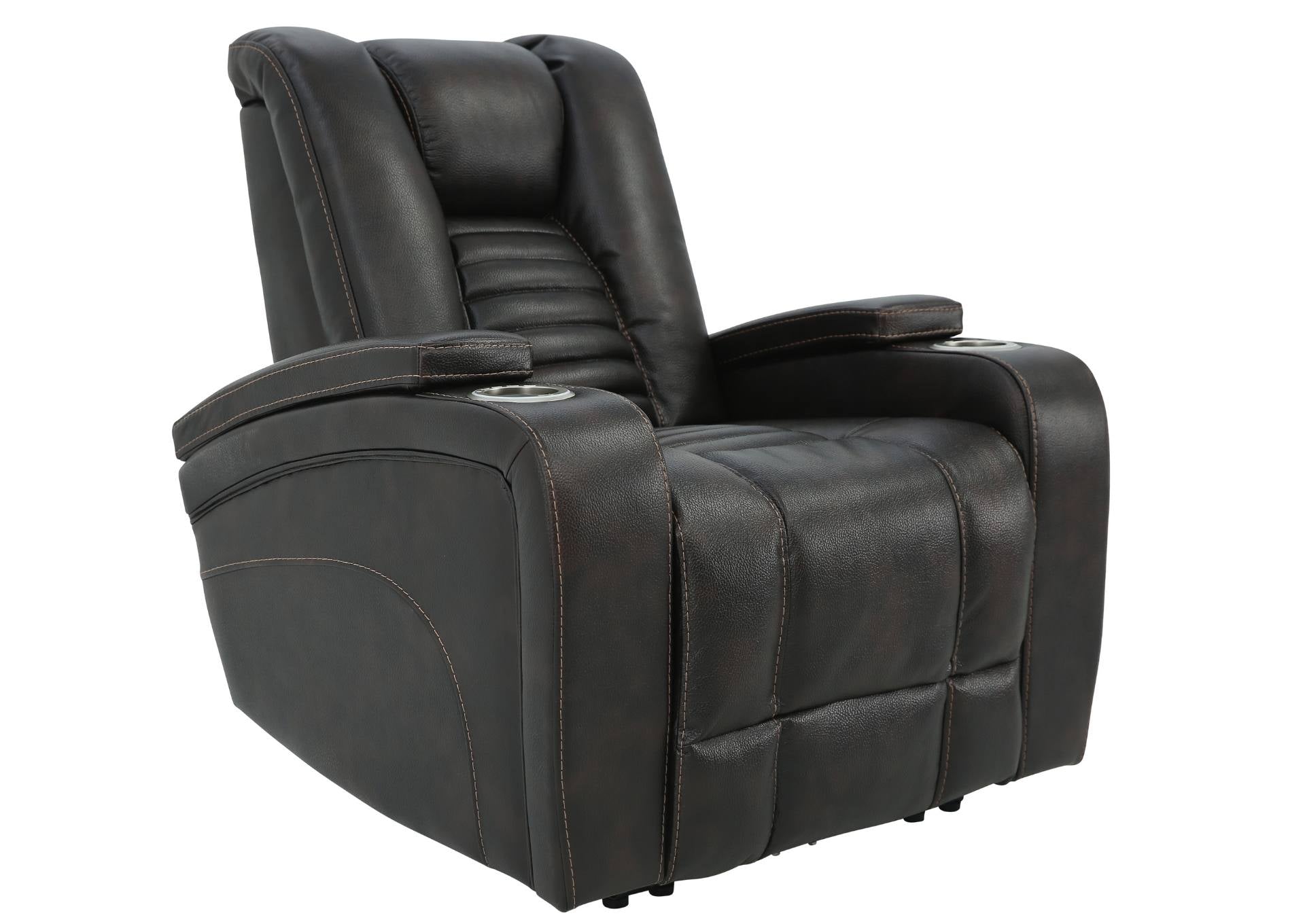 MAYNARD WALNUT 2P POWER RECLINER - Additional View 1