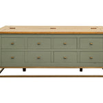 International Furniture Direct - TIMBER COCKTAIL TABLE - Green Wood - Tables