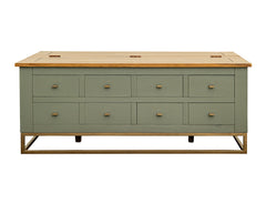 International Furniture Direct - TIMBER COCKTAIL TABLE - Green Wood - Tables