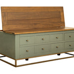 International Furniture Direct - TIMBER COCKTAIL TABLE - Green Wood - Tables - Additional View 2