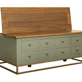 International Furniture Direct - TIMBER COCKTAIL TABLE - Green Wood - Tables - Additional View 2