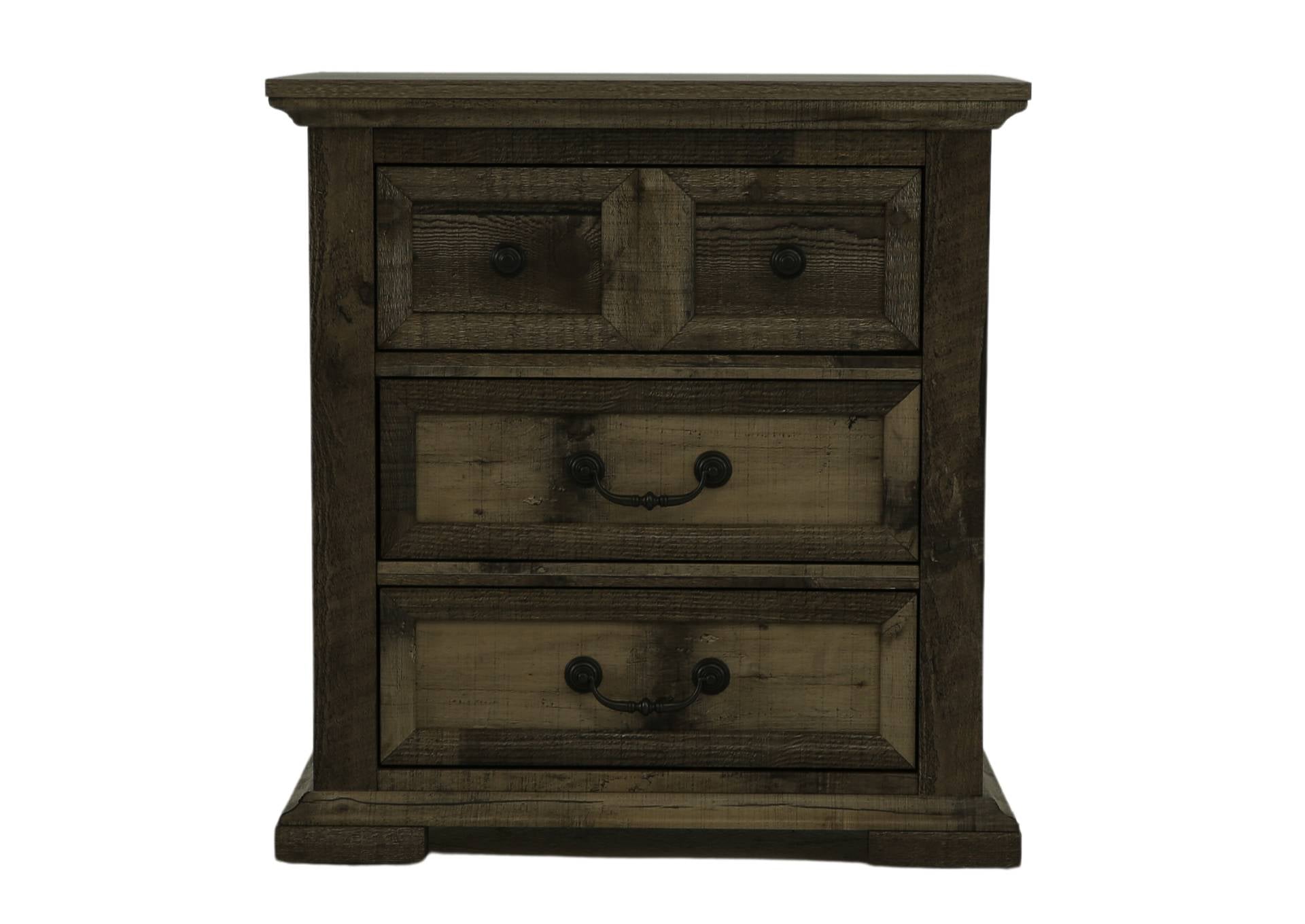 Mossberg Rustic Nightstand - Grey
