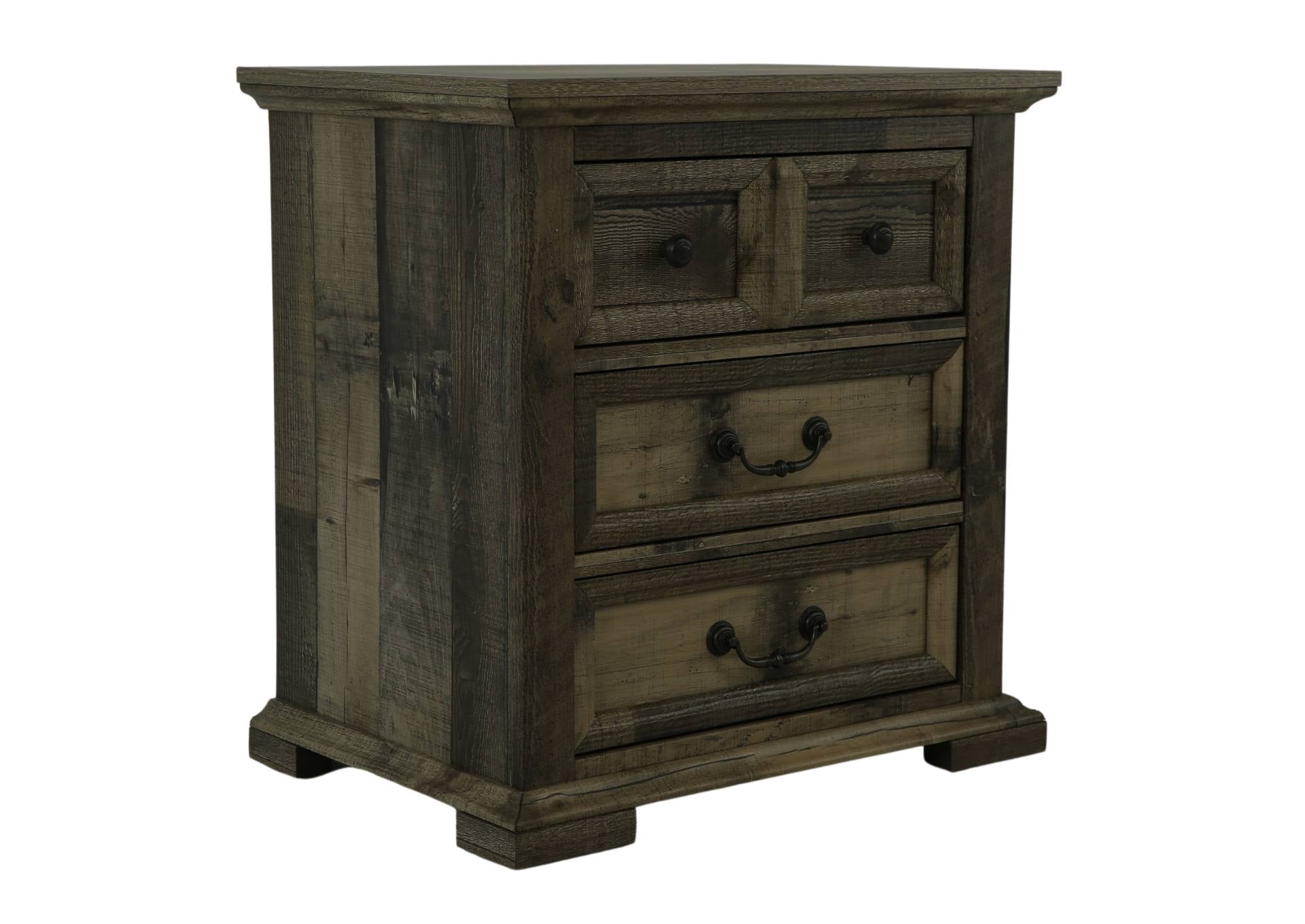 Mossberg Rustic Nightstand - Grey - Additional View 1