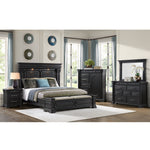 Elements International - KINGS COURT BLACK DRESSER AND MIRROR - Wood|Mirror - Dresser & Mirror - Additional View 5