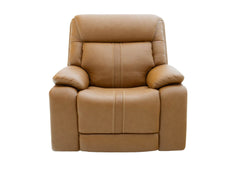 Xara Leather Power Recliner - Butternut