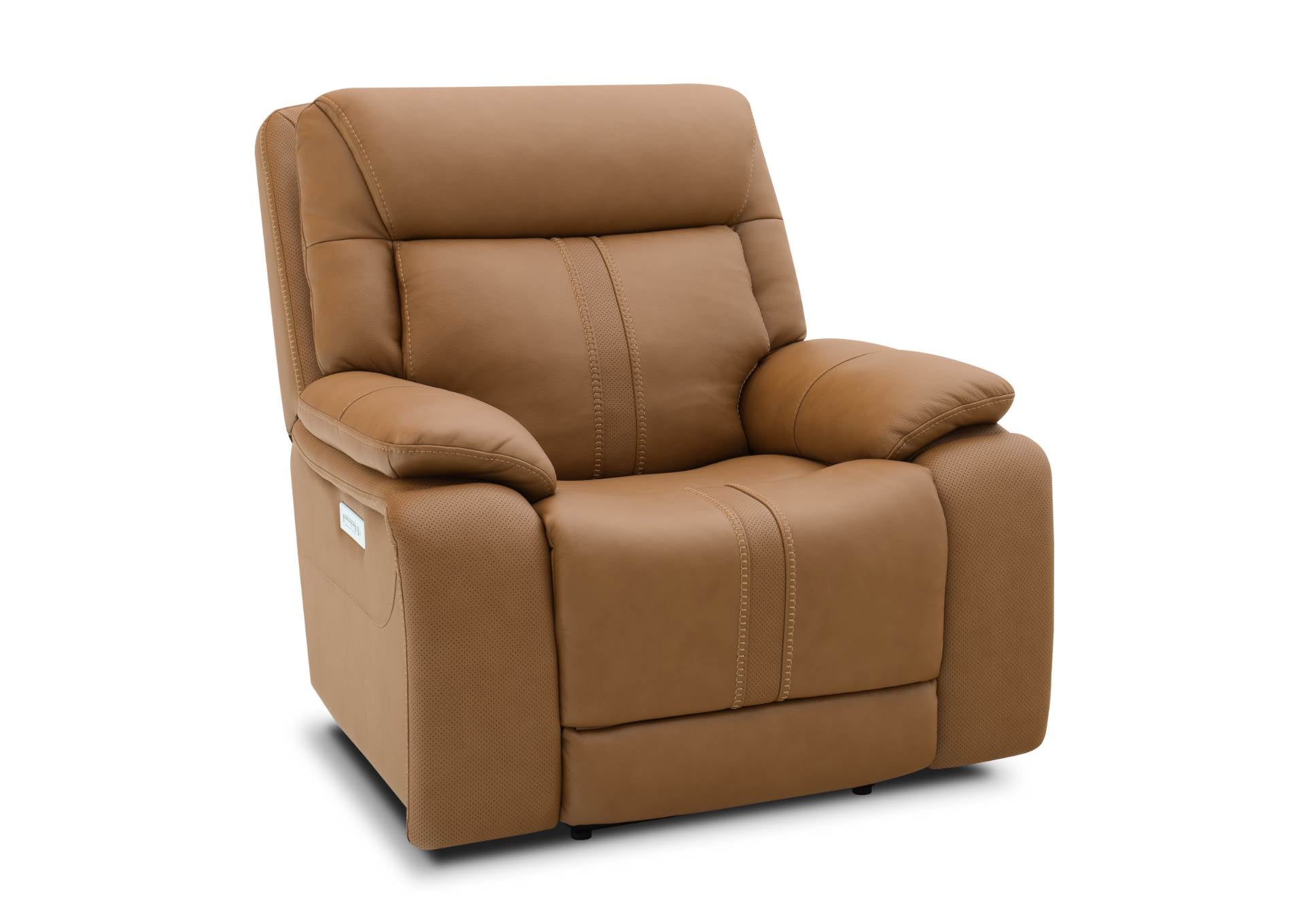 Xara Leather Power Recliner - Butternut - Additional View 1