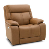 Xara Leather Power Recliner - Butternut - Additional View 1
