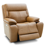 Xara Leather Power Recliner - Butternut - Additional View 2