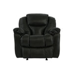Mustang Leather Rocker Recliner - Charcoal