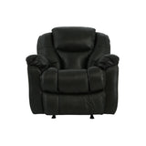Mustang Leather Rocker Recliner - Charcoal