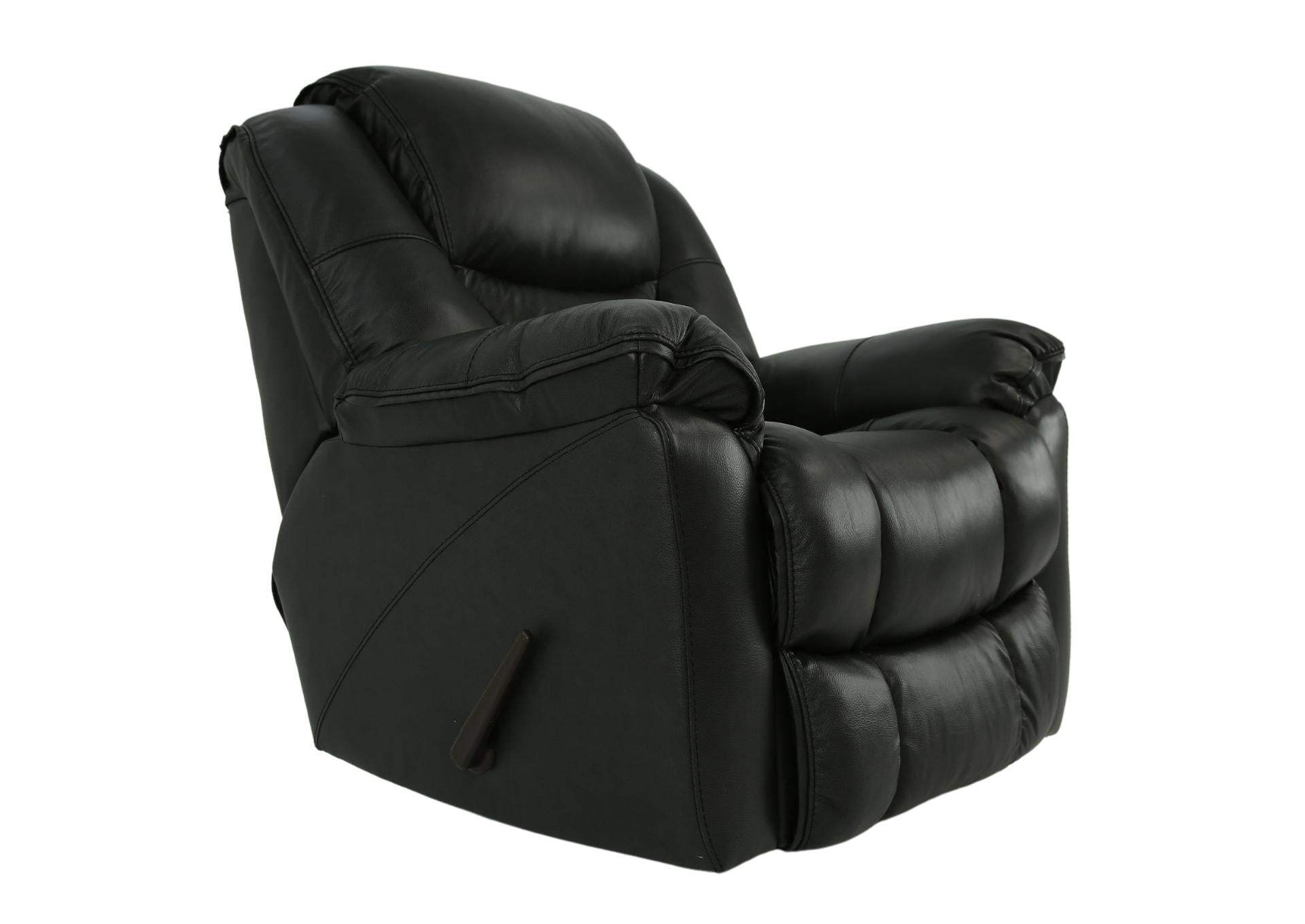 Mustang Leather Rocker Recliner - Charcoal - Additional View 1