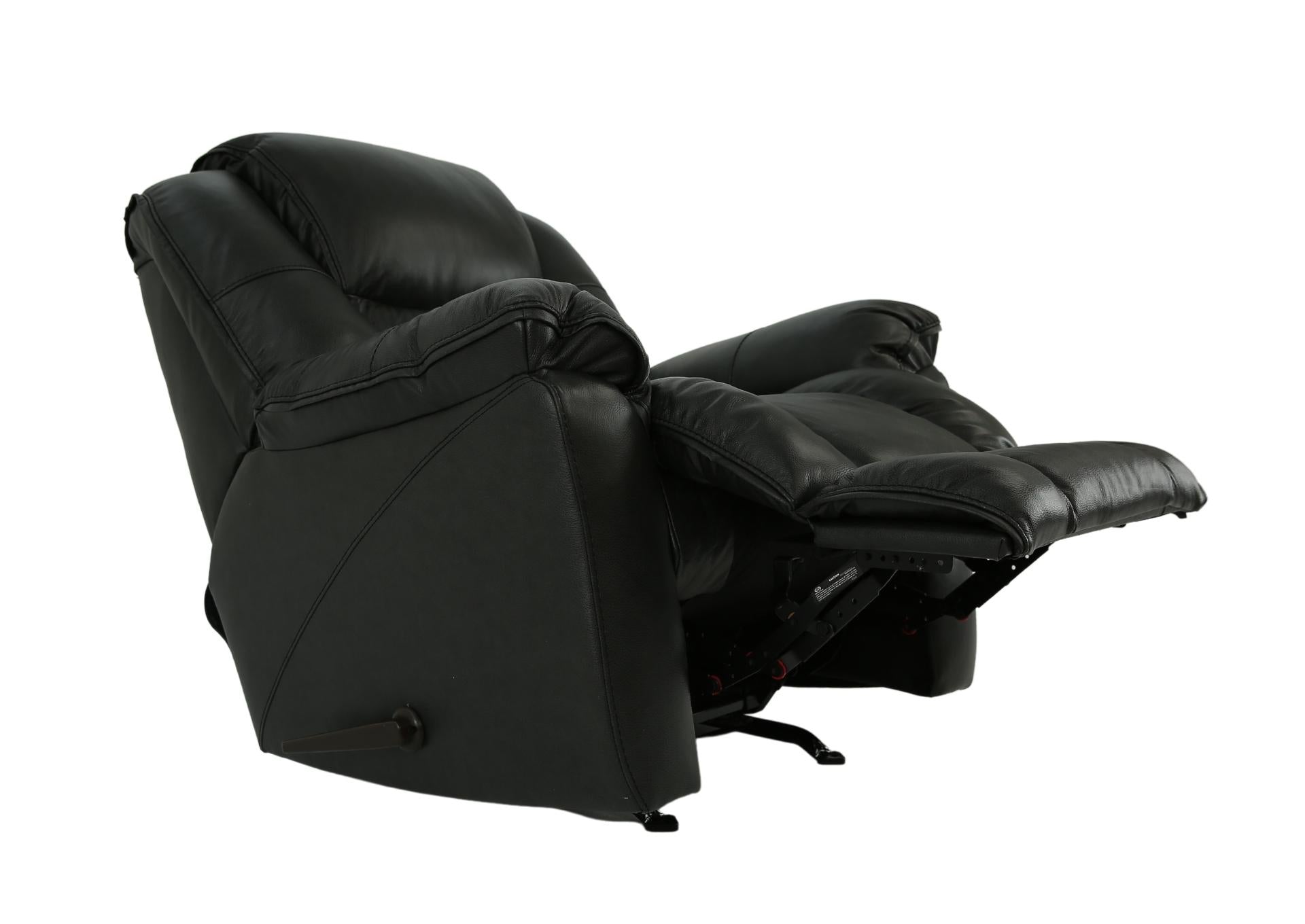 Mustang Leather Rocker Recliner - Charcoal - Additional View 2