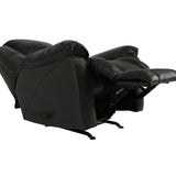 Mustang Leather Rocker Recliner - Charcoal - Additional View 3