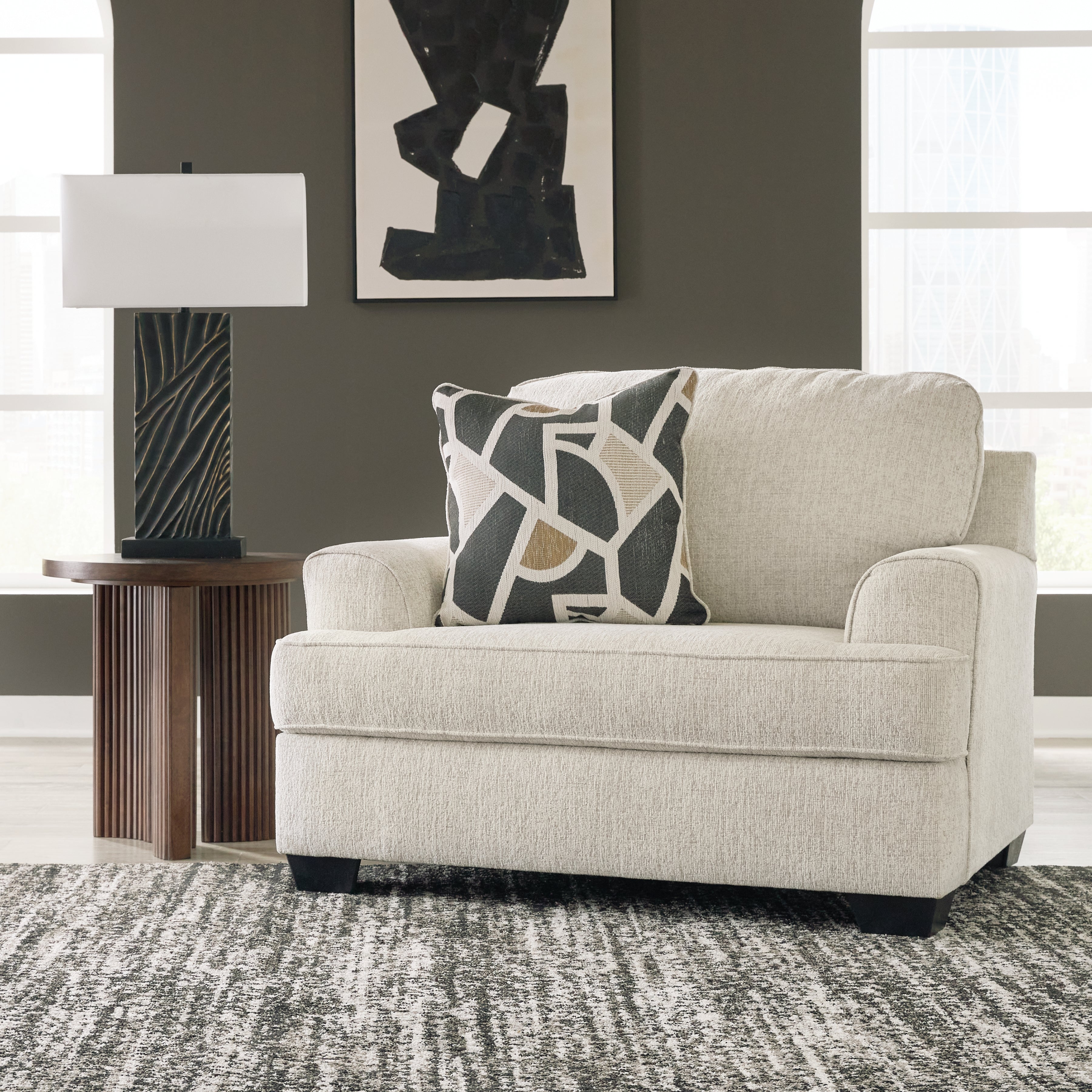 Ashley Furniture - HEARTCORT QUARTZ OVERSIZED CHAIR - Beige Fabric - Chairs - Additional View 1