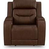 Ashley Furniture - DREAMER POWER RECLINER W/AUDIO - Dark Brown Leather Match - Recliners - Additional View 3