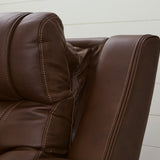 Ashley Furniture - DREAMER POWER RECLINER W/AUDIO - Dark Brown Leather Match - Recliners - Additional View 6