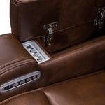 Ashley Furniture - DREAMER POWER RECLINER W/AUDIO - Dark Brown Leather Match - Recliners - Additional View 8