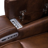 Ashley Furniture - DREAMER POWER RECLINER W/AUDIO - Dark Brown Leather Match - Recliners - Additional View 8