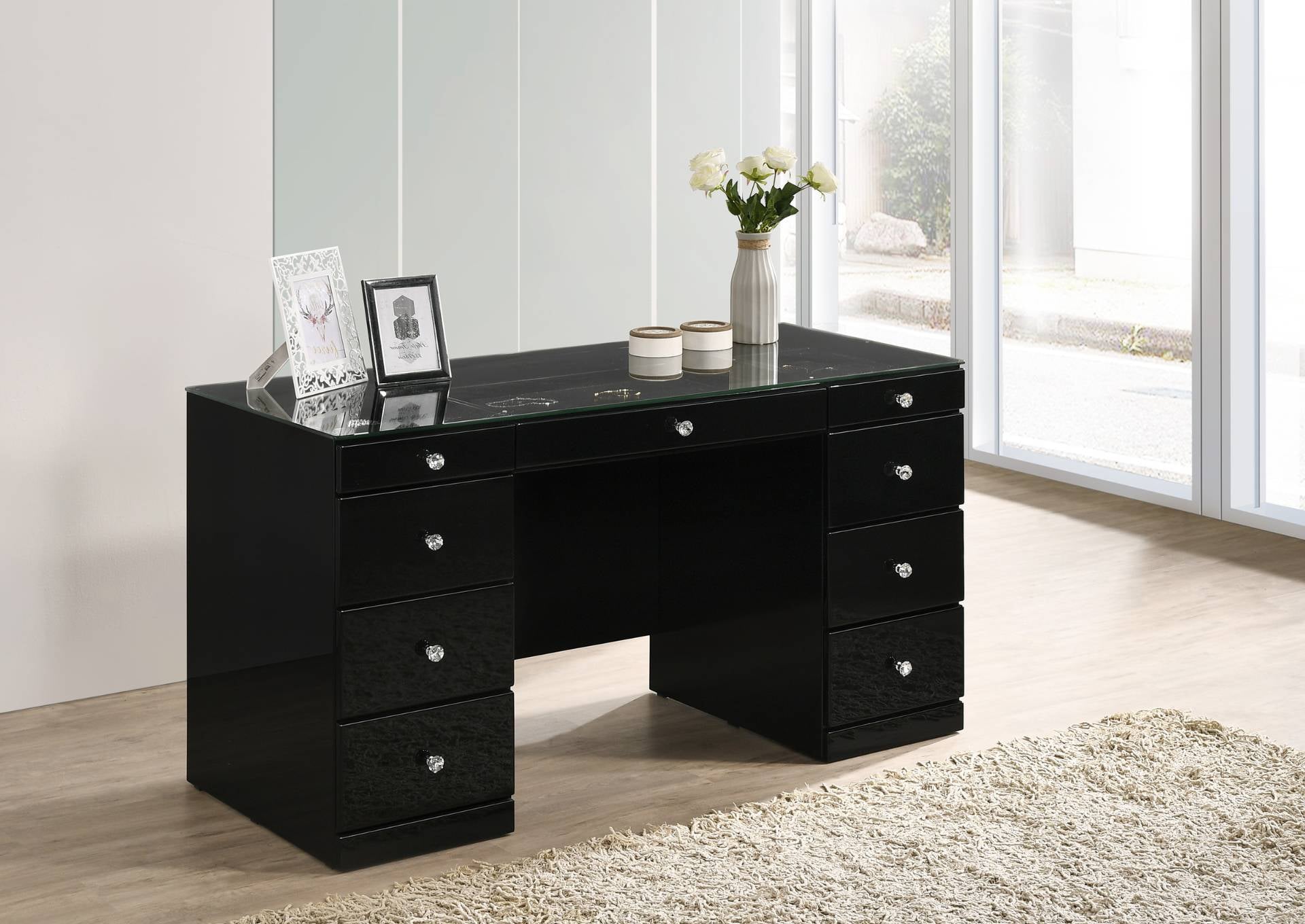 black vanity dresser B4850BK Rubin Furniture and more importantly French Chateau Vanity Table, Chateau