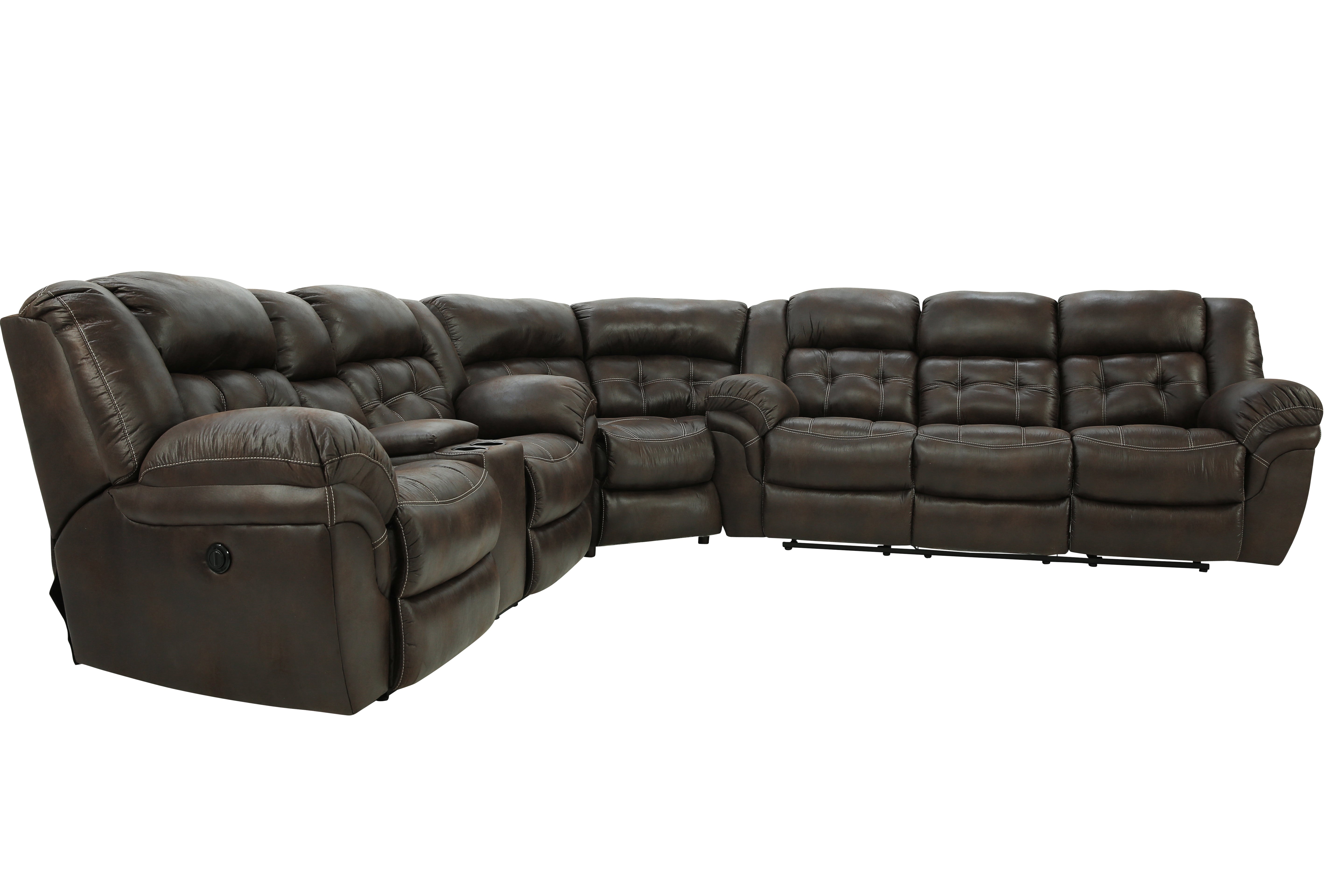 Haygen 3 Piece Power Sectional - Espresso - Additional View 1