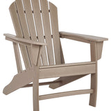 Ashley Furniture - Sundown Treasure Adirondack Chair - Brown - Light Brown Plastic - Chairs
