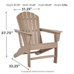 Ashley Furniture - Sundown Treasure Adirondack Chair - Brown - Light Brown Plastic - Chairs - Additional View 3