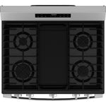 GE STAINLESS 30" FREE STANDING GAS RANGE - Pearl Silver|Black - Ranges - Additional View 1
